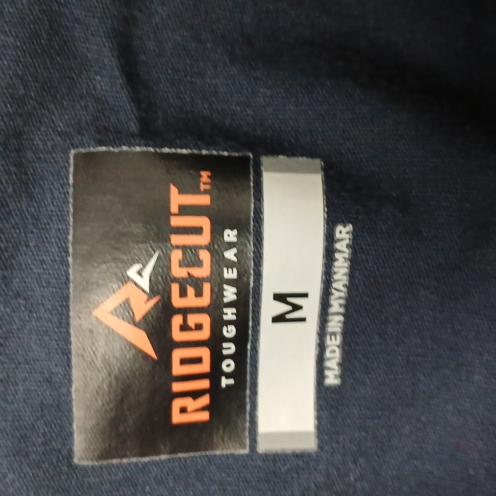 Ridgecut Toughwear Heavy Flannel Shirt Mens Medium Blue Plaid - Picture 3 of 5